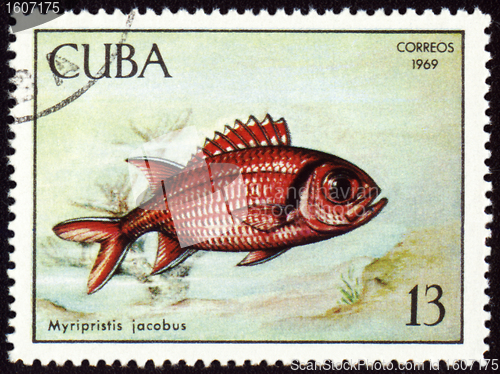 Image of Fish Myripristis jacobus on post stamp