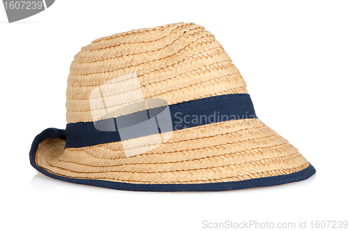 Image of Straw hat withe black ribbon