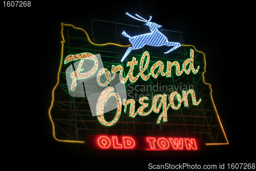 Image of Historic Portland Oregon Old Town Sign