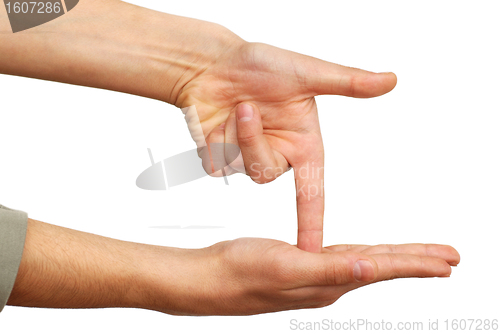 Image of Hand pointing down