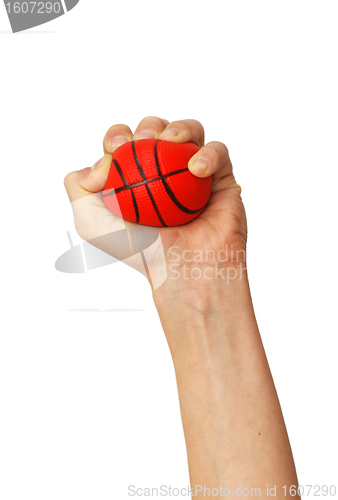 Image of Hands squeezing ball toy