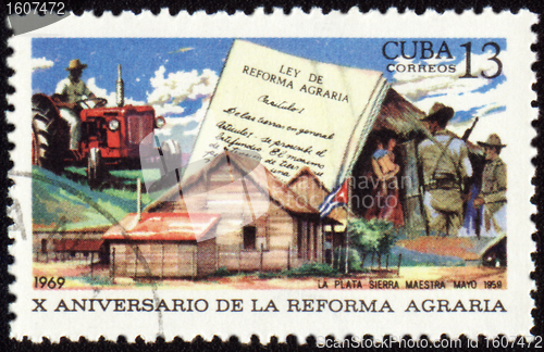 Image of Scene from country life on post stamp