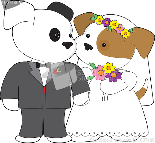 Image of Cute Puppy Marriage