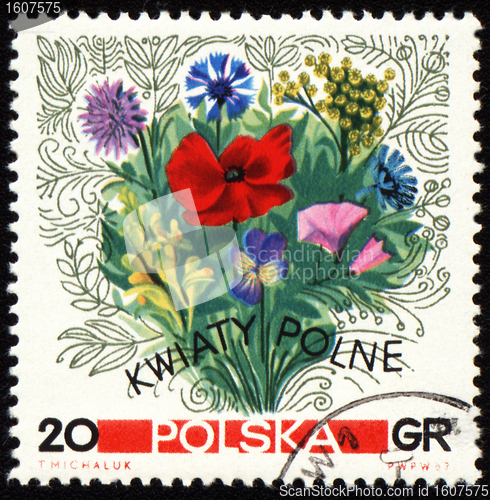 Image of Bouquet of wildflowers on post stamp