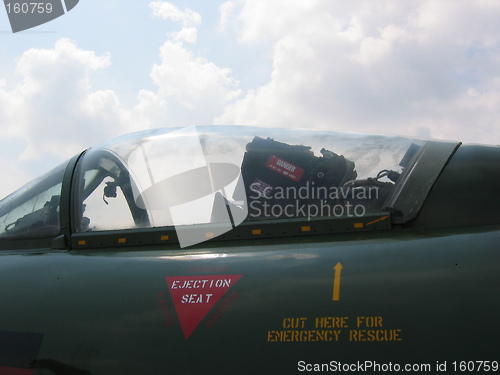 Image of Aircraft - Front of the cockpit of a fighter plane