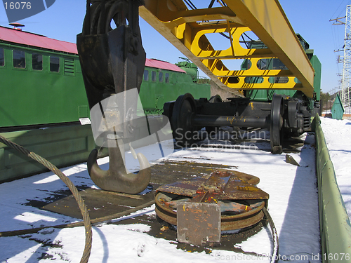 Image of Railroad lifting crane