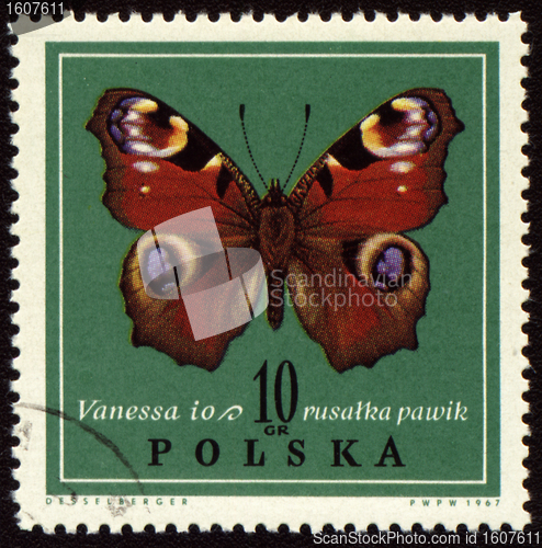 Image of Butterfly Vanessa on post stamp