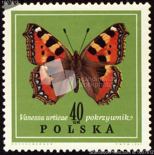 Image of Butterfly Vanessa on post stamp