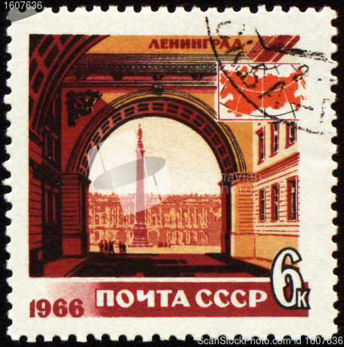 Image of Architecture of Leningrad on post stamp