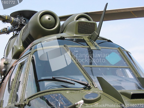 Image of Aircraft - Military helicopter closeup