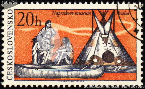 Image of Picture from injun life on post stamp