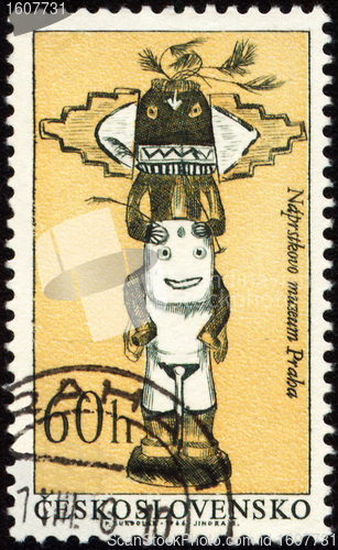Image of Native American craftsmanship on post stamp