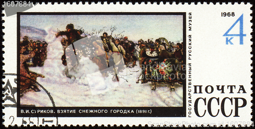 Image of Picture "Storm of Snow Fortress" by Surikov on post stamp