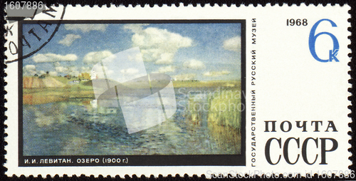 Image of Picture "Lake" by Levitan on post stamp