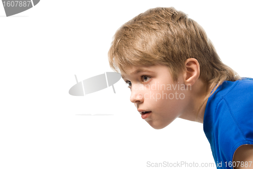 Image of boy in a blue shirt