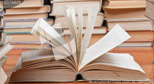 Image of vintage stock books, on white background