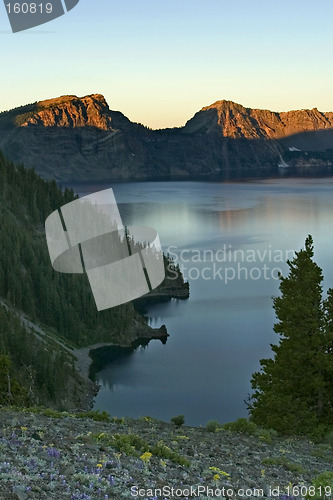 Image of Sunrise over lake