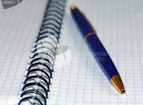 Image of Ballpen and notebook