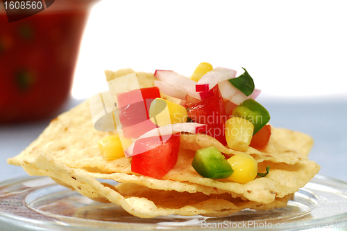 Image of Tortilla chips with salsa