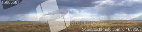 Image of Storm clouds gathering over Route 66 in Arizona