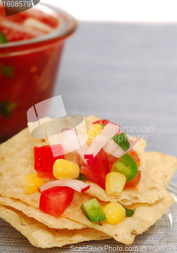 Image of Tortilla chips with salsa