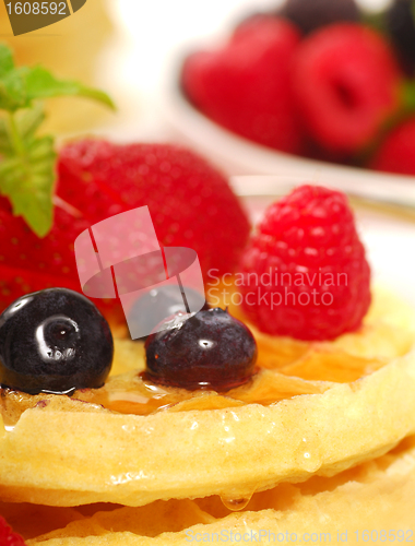 Image of Waffles with fresh fruit