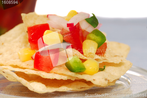 Image of Tortilla chips with salsa