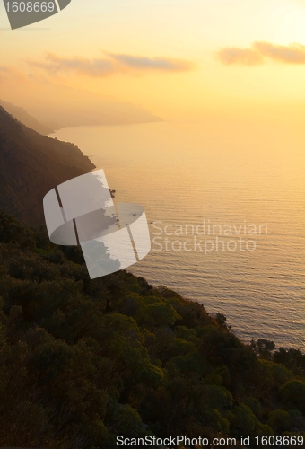 Image of Coastline at Sunset