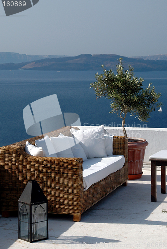 Image of greek island view from patio