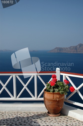 Image of incredible santorini island view greece