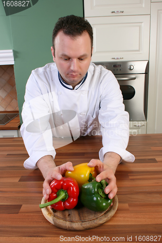 Image of Chef and peppers