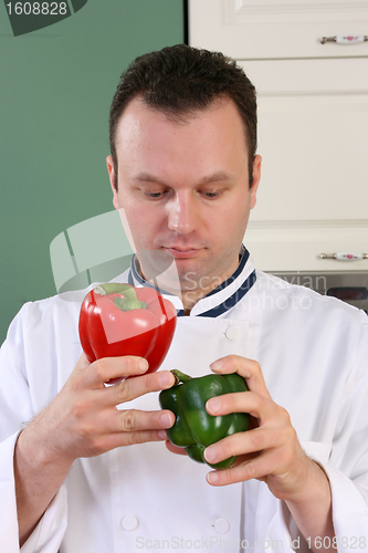 Image of Chef and peppers