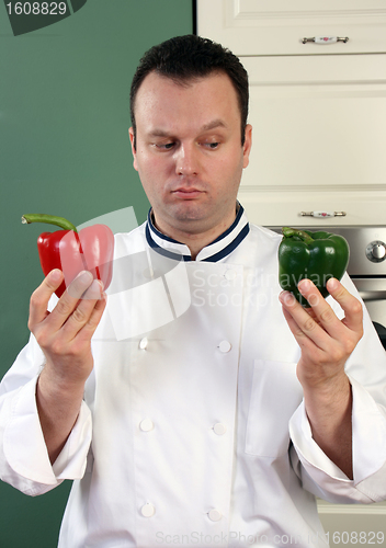 Image of Chef and peppers