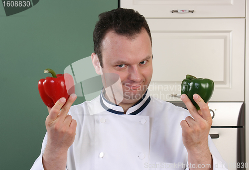 Image of Chef and peppers