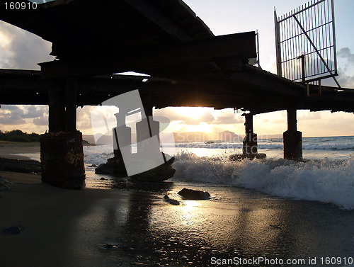Image of Sunset Under Dock