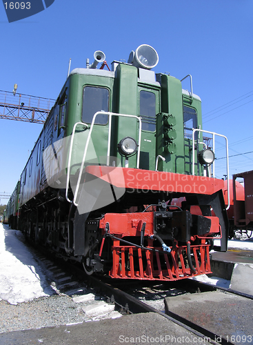 Image of Old russian diesel locomotive
