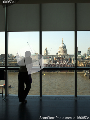 Image of View of St. Paul's cathedral from Tate Modern, London