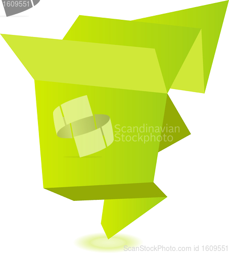 Image of Abstract vector origami speech bubble background