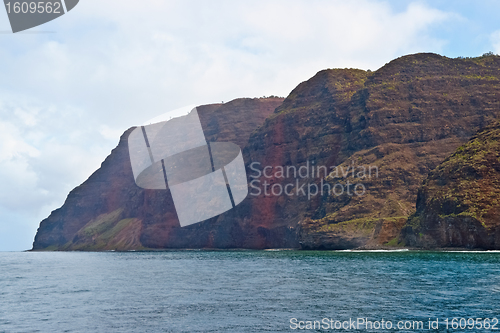 Image of Rugged Na Pali Coastline of Kauai, Hawaii, USA