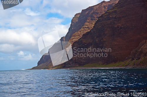 Image of Rugged Na Pali Coastline of Kauai, Hawaii, USA