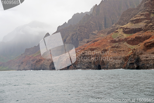 Image of Rugged Na Pali Coastline of Kauai, Hawaii, USA