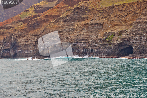 Image of Rugged Na Pali Coastline of Kauai, Hawaii, USA