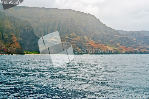 Image of Rugged Na Pali Coastline of Kauai, Hawaii, USA