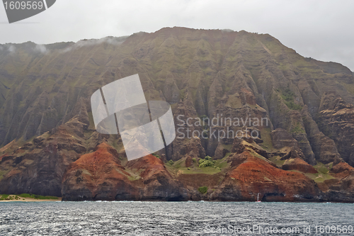 Image of Rugged Na Pali Coastline of Kauai, Hawaii, USA