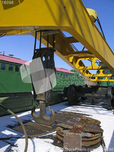 Image of Railroad lifting crane