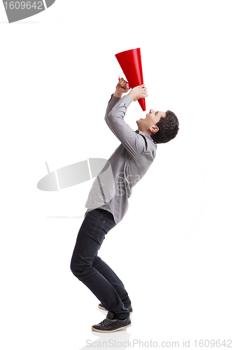 Image of Shouting into a megaphone