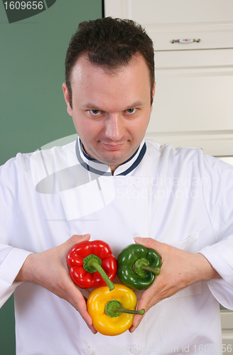 Image of Chef and peppers