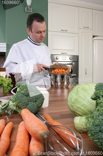 Image of Chef in kitchen
