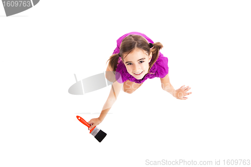 Image of Child with a paint-brush