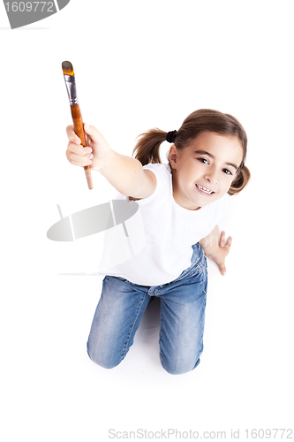 Image of Child with a paint-brush